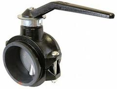 GRUVLOK Butterfly Valve: 6 in Pipe Size, 200 psi Max. Pressure (CWP), Clamp, For Water Media, Buna-N (MPN 0387002507). Key specifications — Brand: GRUVLOK; Handle Type: Lever; Disc Material: 316 Stainless Steel.