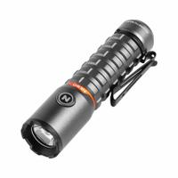 NEBO Flashlight: Rechargeable, 2,000 lm, 3.5 hr Run Time at Max. Brightness, 200 m Max Beam, Gray (MPN NEB-FLT-1006). Key specifications — Charger Style Included: USB Cord; Brand: NEBO; Battery Requirements - Broad: Includes Rechargeable.