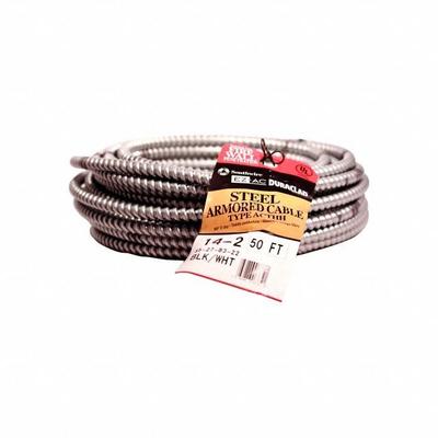 SOUTHWIRE Metal Clad Cable: 14 AWG, 2 Conductors, Copper, 250 ft, Galvanized Steel - Armored Cables with Bonded Aluminum Wires