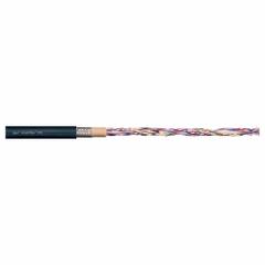 CHAINFLEX Control Cable: 26 AWG, 36 Conductors, Order by the Foot, PUR Jacket, 300 V (MPN CF2-01-36). Key specifications — Conductor Material: Copper; Conductor Configuration: Single; Minimum Bend Radius Factor - Fixed: 3 x OD; Minimum Bend Radius Factor - Flexible: 4 x OD; Includes Ground: No; Minimum Bend Radius Factor - E-Chain: 5 x OD; Resistance Properties: UV/Sunlight Resistant; Standards: DIN EN 50363-10-2.