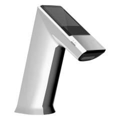 SLOAN Bathroom Sensor Faucet: BASYS, Cast Zinc, Chrome Finish, Single-Post, Solar, 0.5 gpm Flow Rate (MPN EFX275.500.0000). Key specifications — Brand: SLOAN; Includes: (4) AA Alkaline Battery; Series: BASYS.