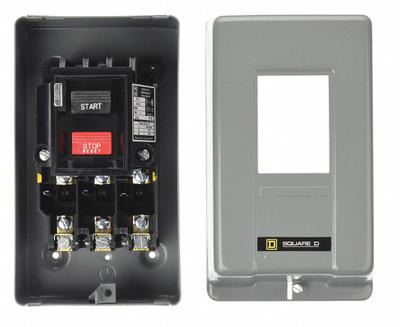 SQUARE D Manual Motor Starter: Non-Reversing, 2 Poles, 27 A, NEMA Size M-1 - Enclosed Non-Reversing Starters with Thermal Overloads