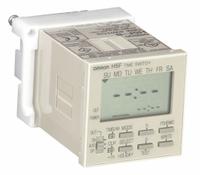 OMRON Electronic Timer: 7 day, SPST-NO, 100-240V AC, 24 Events Available, Digital (MPN H5F-B). Key specifications — Astronomic Functionality: Not Astronomic; Brand: OMRON.