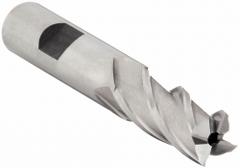 YG-1 Square End Mill: High Speed Steel, 4 Flute, 1/2" Mill Dia, 1-1/4" LOC, 3-1/4" OAL (MPN 04071)