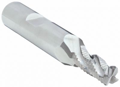 CLEVELAND Roughing End Mill: Cobalt, 4 Flute, Fine Pitch, 3/8" Mill Dia, 1-1/2" LOC - General Purpose Cobalt Roughing End Mills