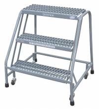 COTTERMAN Step Stool: 2.5 ft Overall Ht, 450 lb Load Cap, 3 Steps, Steel, 2.5 ft Standing Ht (MPN 1003N2630A3E10B3C1P6). Key specifications — attr1051722: Rolling Step Stool; attr1055542: Not Stackable; attr1051712: Replacement Foot Pads; attr1051697: COTTERMAN; attr1051699: (4) Swivel; attr1051702: Gray; attr1051707: Rubber; attr1051708: Slip-Resistant.