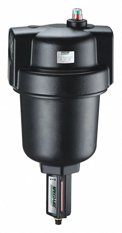 SPEEDAIRE Pneumatic Oil Filter: Coalescing, 1 1/2 in NPT, 0.01 micron, 250 cfm - Speedaire FRL Air Filters