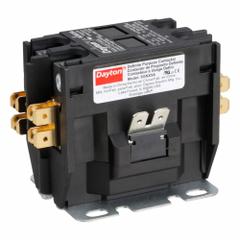 DAYTON Definite Purpose Magnetic Contactor: 2 Poles, 24V AC, 40 A, Non-Reversing (MPN 6GNX5). Key specifications — Brand: DAYTON; Coil Voltage: 24V AC; Contactor Style: HVACR Definite Purpose Contactor; Mounting Style: Through Panel; Terminal Connection Type: Box Lugs; Maximum Voltage Rating: 600V AC; Phase: Single; Main Pole Contact Form: 2NO.