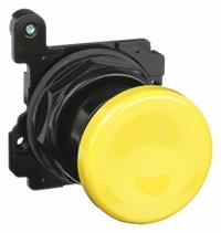 EATON Mushroom Head Push Button: 30 mm, Non-Metallic, Momentary (MPN E34LB4). Key specifications — Action: Momentary; Brand: EATON; Series: E34; Push Button Material Type: Non-Metallic.