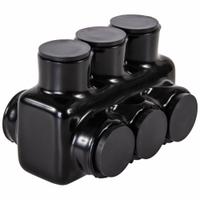 POLARIS Multitap Connector: 3 Port, Double-Sided Entry, 250 kcmil – 750 kcmil Wire Size, Black (MPN IPLD750-3B). Key specifications — Body Material: Aluminum; Brand: POLARIS.