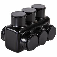 POLARIS Multitap Connector: 3 Port, Double-Sided Entry, 250 kcmil – 750 kcmil Wire Size, Black (MPN IPLD750-3B). Key specifications — Body Material: Aluminum; Brand: POLARIS.