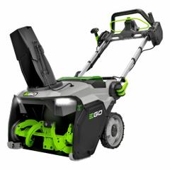 EGO Cordless Walk-Behind Snow Blower Kit: 200° Chute Turning Radius, Cordless, Electric, 6.0 Ah (MPN SNT2134). Key specifications — Battery Capacity: 6.0 Ah; Speed Settings: Variable; Includes: Batteries; Brand: EGO.