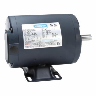 LEESON General Purpose: Rigid Base Mount, Totally Enclosed Non-Ventilated, 1/2 hp - Rigid Base 3-Phase General Purpose AC Motors