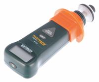 EXTECH Tachometer: +/-0.1% RPM Accuracy, 0.001 RPM, 20,000 RPM Max Contact RPM, Available Separately (MPN 461750). Key specifications — Includes: Wheels for Linear Surface Speed or RPM Measurements; Brand: EXTECH; Digital Display Screen Type: LCD; RPM Accuracy: +/-0.1%; RPM Resolution: 0.001 RPM; Calibration Certificate: Not Included.