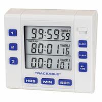 TRACEABLE Alarm Timer: 1 in x 3 in x 3 1/4 in, 1 in Overall Dp, 3 in Overall Ht, LCD, Audible (MPN 5000). Key specifications — Clock Function Included: Yes; Count Direction: Count Up; Features: Display Allows Simultaneous Up and Down Timing on Different Channels with Unlimited Time-Outs; Digital Display Screen Type: LCD; Alarm Type: Audible; Brand: TRACEABLE; Maximum Time Setting: 99 hrs 59 minutes 59 seconds.