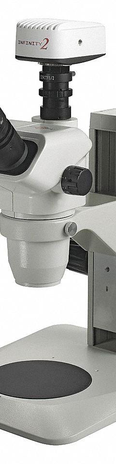 ACCU-SCOPE Microscope: Stereo, Trinocular, 0.67X to 4.5X, 22 mm Optical Field of View, Std, 100 mm (MPN 3076-PFS). Key specifications — attr1026089: Standard; attr1026045: 11-13/32 in x 12-1/2 in; attr1026048: ACCU-SCOPE; attr1026055: Yes; attr1026068: 10X; attr1026078: 0.67X to 4.5X; attr1026095: 100 mm.