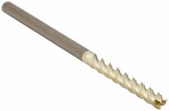 APPROVED VENDOR Square End Mill: Carbide, ZrN Coated, 3 Flute, 3/16" Mill Dia, 1-1/8" LOC, 3" OAL (MPN 273-188112D)