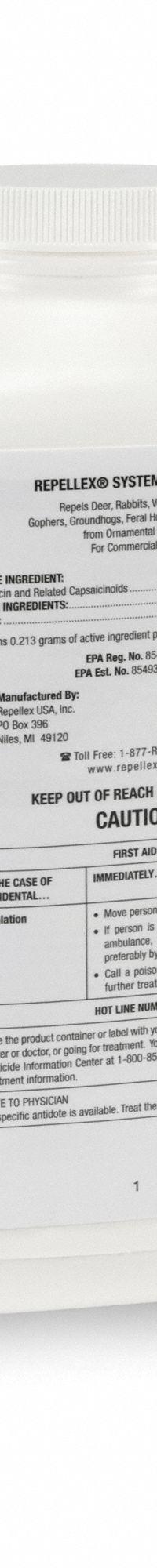 REPELLEX Animal Repellent: Tablets Form, 500 ct Container Size, 500 PK (MPN 20010). Key specifications — Brand: REPELLEX; Targeted Animals: Groundhogs; Form: Tablets.