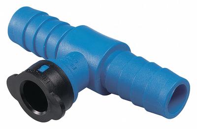 HYDRORAIN Tee: 1" Insert x 1/2" BLR, ABS Plastic, 150 psi Max Working Pressure, 4 in Wd - Irrigation Tee Fittings