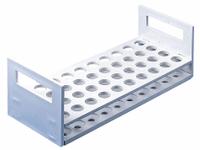 Tube Rack: 4 3/8 in Overall Wd, 3 1/2 in Overall Ht, 9 1/4 in Overall Lg, Polypropylene, White (MPN F18513-0072). Key specifications — Material: Polypropylene; Mounting Location: Benchtop; Color: White; Product Type: Vial Rack; Total Holding Capacity: (72) Places; Brand: SP SCIENCEWARE.
