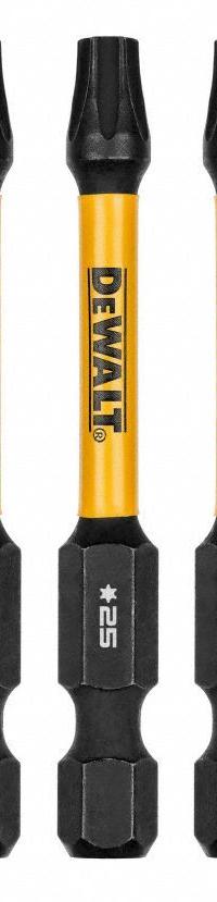 DEWALT Torsion Bit: Torsion Bit, T25 Bit Size, Imperial, Torx® Head, T25 Bit Industry Size, Std, Hex (MPN DWAFE2TX25IR5). Key specifications — attr1119738: Hex; attr1119735: Imperial; attr1119740: Standard; attr1119734: S2 Steel; attr1119737: Torsion Bit; attr1119741: DEWALT.