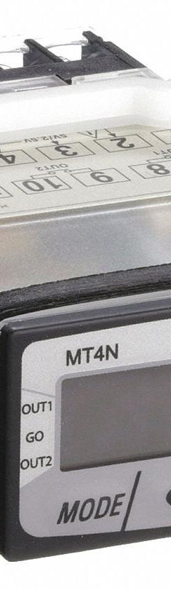 AUTONICS Digital Panel Meter: -1,999 Display Span - Min, 9,999 Display Span - Max, 12 V AC – 24 V AC (MPN MT4N-AV-E0). Key specifications — Manufacturer Part Number: MT4N-AV-E0; Accuracy: +/-0.3% of Reading +/- 3 Digit; Digital Display Screen Color: Red; Digital Display Screen Type: LCD; Includes: Mounting Brackets; NEMA Enclosure Rating: 4X; Product Type: Digital Panel Meter; Series: MT4N.