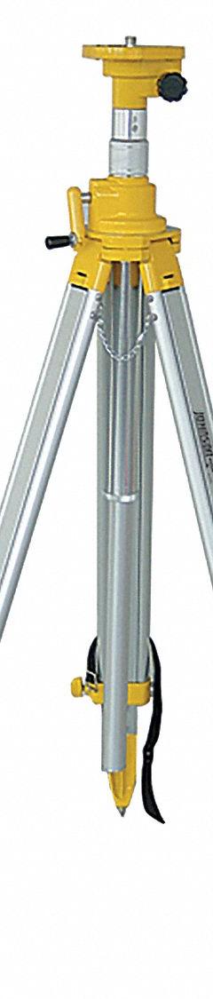 JOHNSON LEVEL Adjustable Elevating Tripod: Folding, 4 ft – 10 ft, Laser Levels, Flat Head, Aluminum (MPN 40-6330). Key specifications — attr938954: JOHNSON LEVEL; attr938956: Laser Levels; attr938960: Flat; attr938961: Carrying Strap; attr938962: Aluminum; attr938963: 5/8"-11.