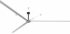 HUNTER INDUSTRIAL Ceiling Fan: 122,155 cfm Airflow, 20 ft Blade Dia, 3 Speeds, 480V AC, Three Phase (MPN D20-43O-AN-LG). Key specifications — Voltage: 480V AC; Light Kit: No; Series: DDI; Number of Speeds: 3; Phase: Three; Current: 3 A; Brand: HUNTER INDUSTRIAL.