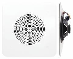 SPECO TECHNOLOGIES In-Ceiling Speaker: Powered, 2-Way, 8 ohm Impedance, 12 in Overall Wd, G86TG1X1. Key specifications — For Location: Indoor; Power Style: Powered.
