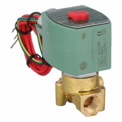 REDHAT Solenoid Valve: 2-Way, Normally Closed, 1/4 in Pipe Size, 220V AC/240V AC, High Flow (MPN 8262H020LF 240/60, 220/50). Key specifications — Pipe Size: 1/4 in; Voltage: 240V AC; Brand: REDHAT.