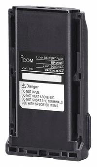 ICOM Radio Battery: Fits Icom, For F3161D/F3162/F4161D/F4162 Series, 2,250 mAh, Lithium Ion, IPX4 (MPN BP232H). Key specifications — Manufacturer Part Number: BP232H; Brand: ICOM; Compatible Radio Brand: Icom; IP Rating: IPX4; Battery Type: Lithium Ion; Waterproof: Yes; Compatible Radio Series: F4162; Compatible Radio Type: Handheld.