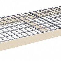 HALLOWELL Boltless Shelf: 96 in x 24 in, 1,200 lb Load Capacity, Steel, 4 ga Decking, Tan (MPN DRHCWL9624PT). Key specifications — Decking Material: Steel; Includes: Center Support; Decking Finish: Powder Coated; Shelf Configuration: Single Straight; Color: Tan; Frame Material: Steel; Brand: HALLOWELL; Frame Finish: Powder Coated.