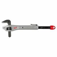 MILWAUKEE Pipe Wrench: Aluminum, 2 1/2 in Jaw Capacity, Serrated, 13 in_18 in_24 in Overall Lg (MPN 48-22-7322). Key specifications — attr309808: Ergonomic; attr309815: Aluminum; attr324941: MILWAUKEE.