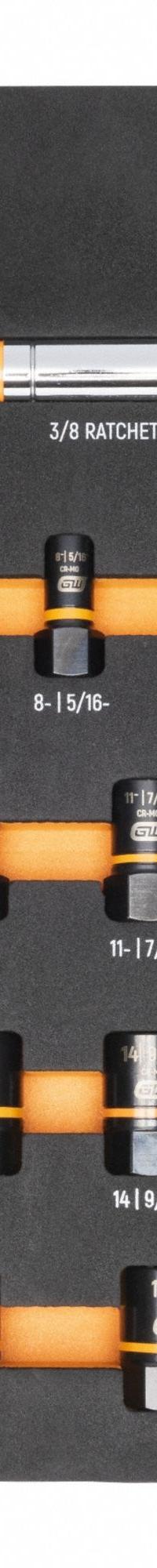 GEARWRENCH: 31 Piece, Lobular Fluted, SAE, 1/4/7mm - 3/4"/19mm (MPN 86525). Key specifications — attr1204638: Drive Tools Included; attr1227399: Bolt Biter; attr1204637: Lobular Fluted; attr1204650: 1/4/7mm - 3/4"/19mm; attr1204658: No; attr1204673: Socket Bits Not Included; attr1204681: Wrenches Not Included; attr1204688: GEARWRENCH.