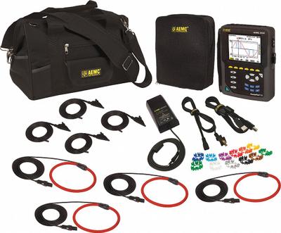 AEMC INSTRUMENTS Power Quality Analyzer: For Three Phase, CAT III 1000V/CAT IV 600V, IP53 - Power Analyzers