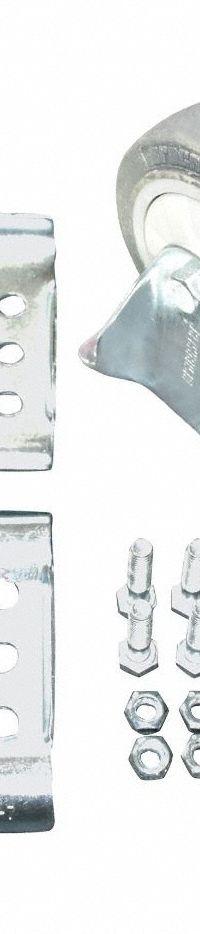 FLEXPIPE Caster Kit: Caster Kit, Silver/Gray, 250 lb Load Capacity - Max, Rubber, Rigid, 1 Casters (MPN W-4PF-KIT). Key specifications — Product Type: Caster Kit; Color: Silver; Gray; Brand: FLEXPIPE; Caster Type: Rigid; Component Type: Caster Kit.