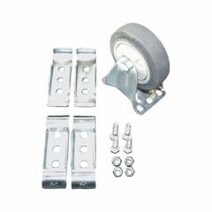FLEXPIPE Caster Kit: Caster Kit, Silver/Gray, 250 lb Load Capacity - Max, Rubber, Rigid, 1 Casters (MPN W-4PF-KIT). Key specifications — Product Type: Caster Kit; Color: Silver; Gray; Brand: FLEXPIPE; Caster Type: Rigid; Component Type: Caster Kit.