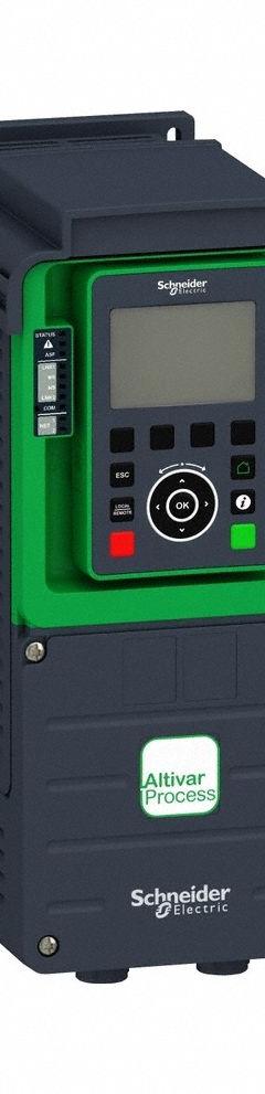 SCHNEIDER ATV930: In Phase Three, 380-480V AC, Out Phase Three, 5 hp, 9.3 A Output Current - Max (MPN ATV930U40N4US). Key specifications — Style: Chassis; Color: Black/Green; Output Phase: Three.