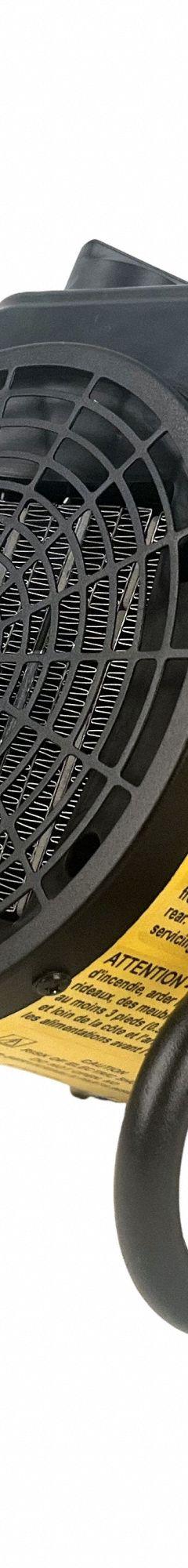 FOSTORIA Portable Electric Salamander Heater: 1,500 W Watt Output, 5-15P, 150°F Air Temp. Rise (MPN EMS-15). Key specifications — NEMA Plug Configuration: 5-15P; Includes: Discharge Screens; Phase: 1; Wattage Output: 1,500 W; Voltage: 120V AC; Thermal Overheat Protection: Automatic Reset; Brand: FOSTORIA; Overall Dimensions - H x W x D: 8-5/16 in x 7-1/16 in x 6-5/8 in.