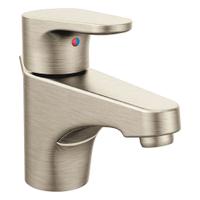 CFG Straight Spout Bathroom Faucet: Edgestone, Brass, Brushed Nickel Finish, 1.2 gpm Flow Rate (MPN 46100BN). Key specifications — Includes: Deck plate; Brand: CFG; Series: Edgestone.