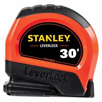 STANLEY Tape Measure: Nonmagnetic Single Hook Tip, 30 ft, Plastic - Standard (Inch) Tape Measures