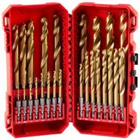 MILWAUKEE Hex Shank Drill Set: 25 Pc, 2 mm to 13 mm, 135° Split Point, TiN-Coated HSS (MPN 48-89-4861). Key specifications — attr1239143: Impact Rated.