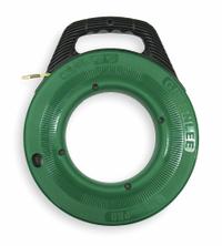 GREENLEE Fish Tape: 50 ft Lg, Manual Wind Tape Retraction, Round Tape Shape, 13 in Case Dia (MPN FTN536-50). Key specifications — attr306613: FTN536-50; attr306630: Winder Slide; attr306631: Winder Slide; attr306616: GREENLEE; attr542118: Manual Wind; attr544274: 13 in.