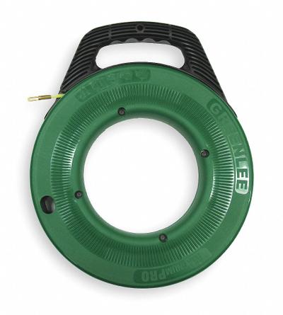GREENLEE Fish Tape: 50 ft Lg, Manual Wind Tape Retraction, Round Tape Shape - Non-Conductive Fish Tapes