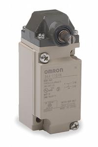 OMRON Plug-In Limit Switch: Roller Lever, Metallic, Momentary, Plug-In, D4A, No Actuator Included (MPN D4A1105N). Key specifications — Brand: OMRON; Manufacturer Part Number: D4A1105N; Action: Momentary; Actuator Style: Rotary Lever; Differential Travel: 30°; Overtravel: 20°; Pretravel: 60°; Series: D4A.