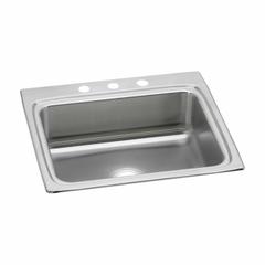 JUST MANUFACTURING Bowl Drop-In Sink: 25 in Overall Lg, 22 in Overall Wd, 8 1/8 in Bowl Dp, 1 Bowls (MPN SLF2225AR2-J). Key specifications — Brand: JUST MANUFACTURING; Color Family: Silver/Gray.
