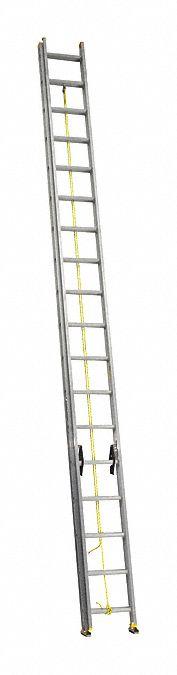 LOUISVILLE LADDER Extension Ladder: 36 ft Ladder Size, Aluminum, 250 lb Load Capacity, 72 lb Wt (MPN AE3236). Key specifications — Color: Silver; Brand: LOUISVILLE LADDER; Included Features: Rope and Pulley; Removable Fly: Fixed.