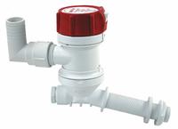 Livewell Pump: 1,100 gph Max Flow, Through-Hull Angled Pickup Tube, Intake Connection 4 in NPS (MPN 405C). Key specifications — Nameplate Voltage: 12V DC; Brand: RULE.