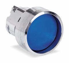 SCHNEIDER Recessed Push Button: Blue, 22 mm Mounting Size, Metallic, Momentary (MPN ZB4BA66). Key specifications — Brand: SCHNEIDER; Action: Momentary; Series: XB4; Push Button Material Type: Metallic.