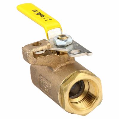 APOLLO Manual Two-Way Ball Valve: 1 in, Bronze, Straight, FNPT x FNPT - Bronze Ball Valves with Drain